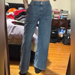 light wash garage denim mom jeans - size 1 // 25